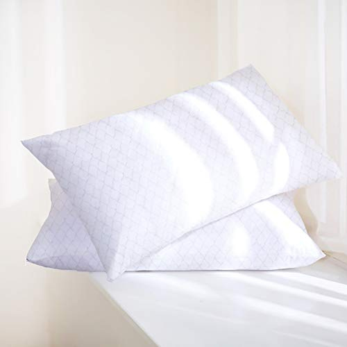 JENNY SESAL Set 2 Federe Copricuscini in Spugna Jersey elasticizzato con Cerniera Laterale - Misura 50x80 cm