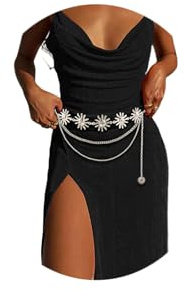 Boho Waist Chain Belt Multilayer Gold Belly Chain for Women Dress Body Chain Metal Waist Chain