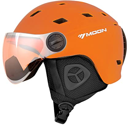 Skihelm + Skibrille Snowboard Integrierte Herren Damen Schutzausrüstung Skibrille