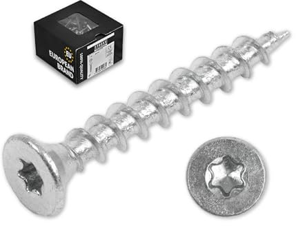 STROXX 200x Holzschrauben 3,5x16mm - Torx Antrieb - Vollgewinde - Senkkopf - Spanplattenschrauben - Korrosionsschutz - verzinkt - selbstschneidend - Universalschraube - Holzbauschraube