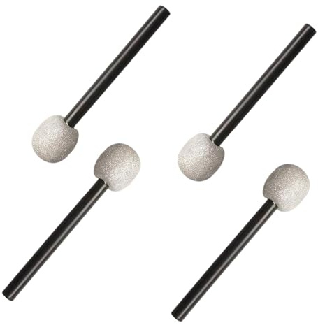 KJDKNC Set di 4 microfoni falsi luccicanti per gli amanti della musica rock band e karaoke serate feste di compleanno show presentatori