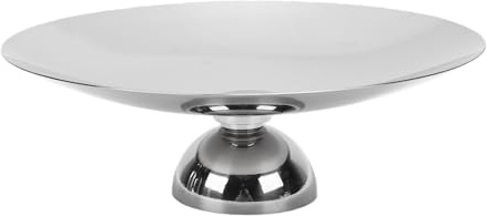 Sxhlseller Cuenco de Pedestal de Acero Inoxidable, Bandeja Moderna para Aperitivos y Frutas con Patas para Sala de Estar, Cuenco de Postre con Base Estable, Mesa de Centro Multifuncional