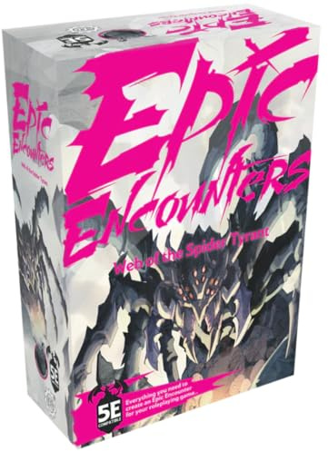 Epic Encounters: Web of the Spider Tyrant - RPG Fantasy Roleplaying Tabletop Game with 20 Detailed Miniatures, Double-Sided Game Mat, & Game Master Adventure Book with Monster Stats, 5E Compatible