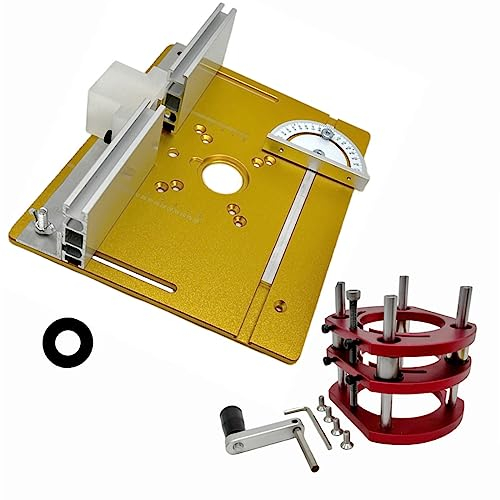 SHENJIA Routeur élévateur, table de défonceuse pour routeur avec ensemble table de travail du bois, table de défonceuse de travail du bois, établi de travail de la machine de gravure, support de base