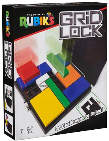 Gioco Rubik's Cube Gridlock, gioco di risoluzione di problemi ispirato al classico giocattolo tattile e rompicapo, per adulti e bambini dai 7 anni in su