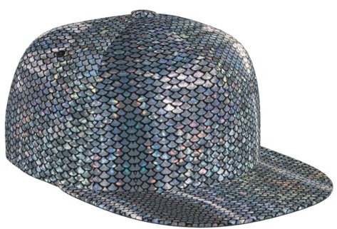 Shining Overlook Snapback-Hüte für Herren – flache Krempe, Baseballkappe, verstellbar, Silberne Fischwaage, One size