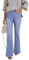 STARBILD Flared Leg Fit Jeans mit Schlag Damen, High Waist Ausgestellte Jeanshose mit Tasche Eleganz, Klappentasche - Hellblau XL
