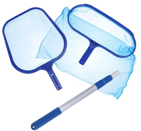VICASKY Rete per Piscina Asta Retrattile Skimmer per Foglie Rastrello per Rete da Piscina di Recupero per Massima