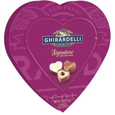GHIRARDELLI Valentine’s Day Signature Praline Collection, 4.6 oz – Assorted Chocolate Pralines Gift Box
