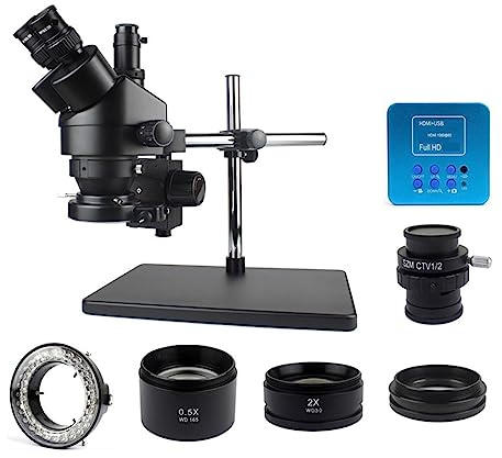 Digital USB Microscopio Camera Simul-Focal Trinocular Stereo Microscope Soldering Repair Industry(3.5X-90X 13MP)