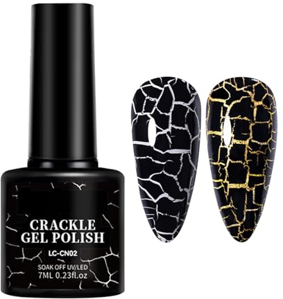 Crackle Nail Emalj, Crackle Nail Emalj 7ml Nageldekorationer | Crackle Gel Nagelemalj för flickor Manikyr Tillbehör Dam Accessoarer