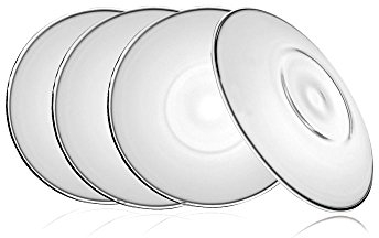 TAMUME Glas Untertasse Set von 4 Passt perfekt für die 100ML Glas Teetasse ideal für Familien-Tee-Service