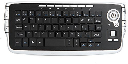 Docooler 2.4GHz Wireless Mini Keyboard with Trackball Mouse Scroll Wheel Remote Control for Android TV Box Smart TV PC Notebook