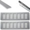 Euro Tische Aluminium Lüftungsgitter Set 30 x 8 cm - Türlüftung Paarweise in 300mm - Ideale Belüftung für Küche, Bad, Toilette - Insektenschutz Stegblech Belüftungsgitter Abluftgitter