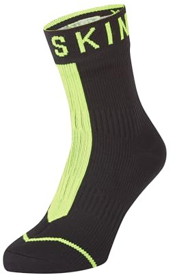 Sealskinz unisexe chaussette imperméable Hydrostop jusqu'à la cheville pour tous les températures - noir/jaune, L