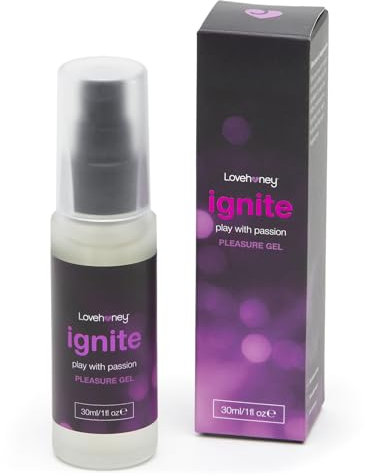 Lovehoney Ignite Water Based Lube Gel - Silky Tingle Lubricant & Licks for Men, Women & Couples - Versatile & Light Smooth Lubricant - 100ml