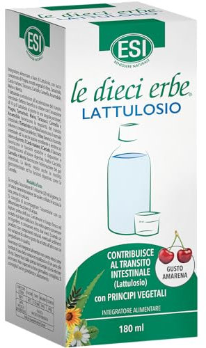 ESI - Le Dieci Erbe Lattulosio, Integratore Alimentare con Cardo Mariano e Tarassaco, per la Regolarità del Transito Intestinale, Senza Glutine, 180 ml