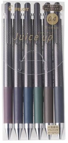 Pilot LJP120S46CCG Gel Ballpoint Pen, Juice Up, 0.4, Classic Glossy Colors, 6 Colors