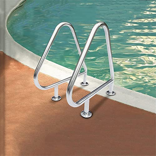 Schwimmbadschiene 35 X 32 Zoll Poolgeländer 304 Edelstahl, 2 Pool-Handläufe Für Inground-Pools, Rostfreier Edelstahl-Handlauf Mit Großer Tragfähigkeit