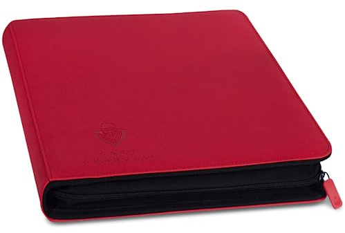 Card Guardian - Premium Classeur avec Fermeture éclaire – Album Classeur pour Cartes à Collectionner, Jeux de Cartes, Trading Card – 12 Poches – 480 Poches pour TCG (Rouge)