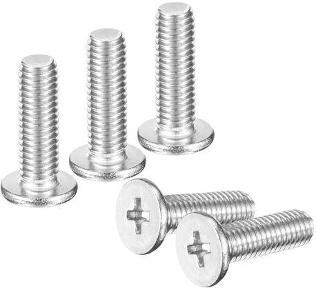 sourcing map M9.5-0.8 x 16 mm 100 viti a testa rotonda piatta in acciaio inossidabile 304 Phillips Drive Viti di fissaggio hardware per il collegamento di mobili