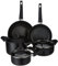 Tognana V979119RKBL Topf- und Pfannen-Set, 8-teilig, Aluminium, schwarz