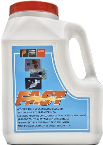 Faren DRY UP, Polvere Assorbente per Liquidi Minerale Ecologica, Ideale per Olio, Vernici, Acidi, Grassi, Pulizia Pavimenti, Assorbi Liquidi, 900g