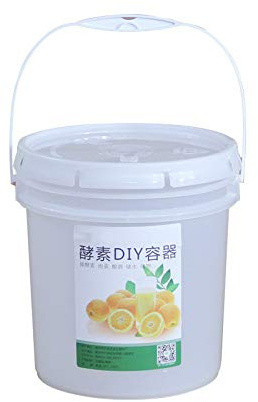 Frefgikty Cubo de plástico de 5L para fermentación de vino, contenedor a prueba de fugas, fermentador de cerveza con grifo y tapa de bloqueo de aire