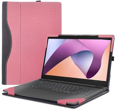 Laptop Cover for Lenovo IdeaPad Flex 5 2-in 1 2023 Business Laptop 16 Flex 5 16 ABR 8 |16ALC7 |16IAU7 |16IRU8 | PU Leather Notebook Sleeve Detachable Protective Bag Shell (Pink)