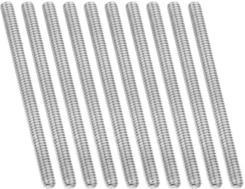 PATIKIL 5/16-18 UNC Varilla Roscada de Acero Inoxidable 304, 10pcs Espárragos de Barra de Varilla Completamente Roscados Rosca Derecha Pernos Prisioneros para Abrazaderas, 100mm Largo