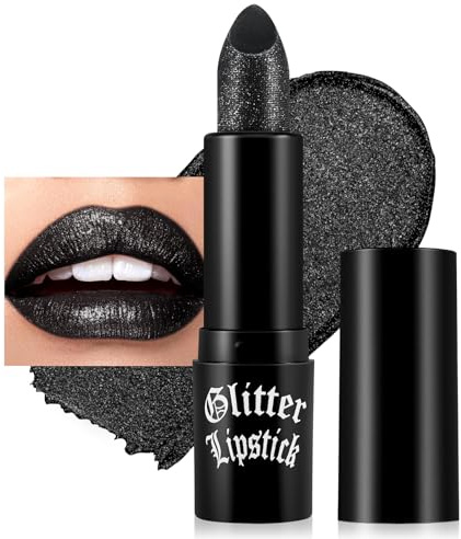 Boobeen Barra de Labios Brillante con Purpurina para Mujer con Acabado Metálico, Bálsamo Labial Brillante Mate Color de Labios Larga Duración Maquillaje Labial con Acabado Metálico