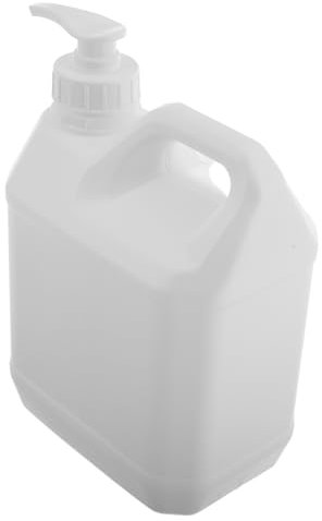ELAYARD 2l en Plastique Blanc avec Couvercle à Pompe, Récipient à Shampoing et Gel Bain, Large Ouverture Maison Salle de Bain