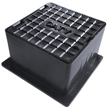 1STec External Black Pavement Box Virgin Media NTL Diamond Cable Main TV Fibre Broadband Duct Cover Full Replacement for damaged part including clip in Lid 130mm 140mm 75mm (CATV Surface Complete)