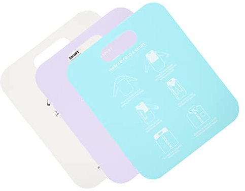 Ipetboom 3Pièces Planche Pliante à Vêtements Outil de Pliage Pratique pour Chemises et T Shirts Gain Organisation Facile Couleurs
