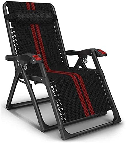 Sillón plegable resistente, reclinable para exteriores y jardín, impermeable, tumbona de metal, cómodo juego de piel de relajación