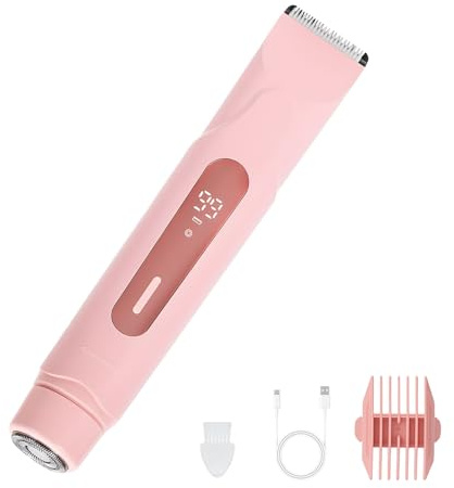 Recortadora de bikini 2 en 1 de doble cabeza para mujer, afeitadora eléctrica impermeable, uso en seco y húmedo, removedor de vello corporal para bikinis portátil