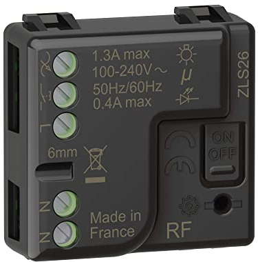 LEGRAND - Micromodule d'Éclairage Céliane with Netatmo - Interrupteur Connecté ON/OFF pour Contrôle à Distance - Compatible Lampes jusqu'à 300W, Anthracite