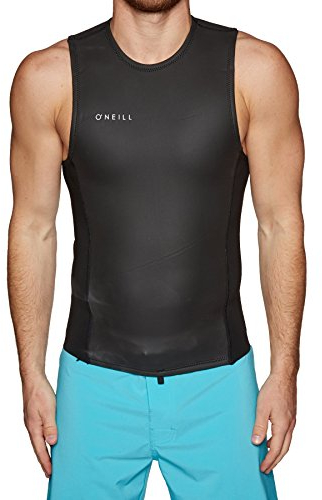 O'Neill Reactor Ii 2MM Neoprene Wetsuit Vest Top Black - UV Sun Protection and SPF Properties - Hidden Key Pocket