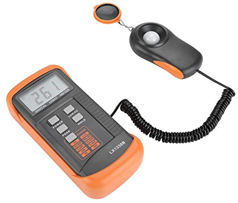 Medidor de luz, Iluminador/Medidor de luz LX1330B Luxómetro digital Pantalla LCD Medidor de iluminancia digital 0-200,000 Medidor de lux, Iluminador digital Luxómetro Medidor