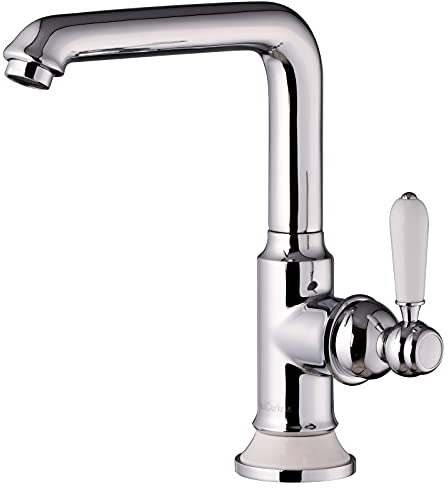 PaulGurkes Waschtischarmatur Retro Küchenarmatur Nostalgie Wasserhahn Vintage Bad Armatur Landhausstil