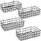 ZENFUN Lot de 4 paniers en panneau perforé, 4 tailles différentes, paniers muraux à suspendre, paniers en fil métallique pour organiser divers outils, établi, accessoires, style carré, noir