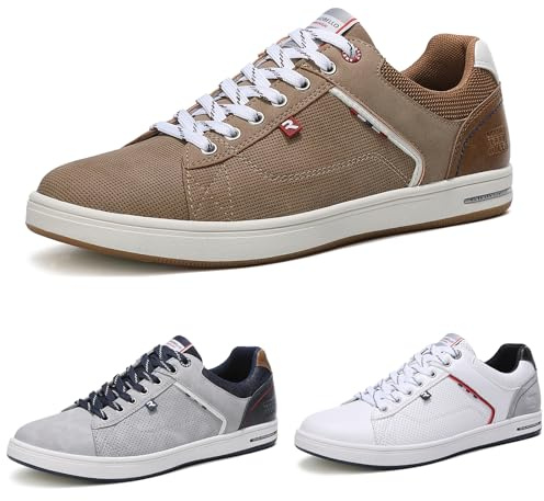 ARRIGO BELLO Zapatos Hombre Vestir Casual Zapatillas Deportivas Running Sneakers Corriendo Transpirable Tamaño 41-46 (41, T Marrón)
