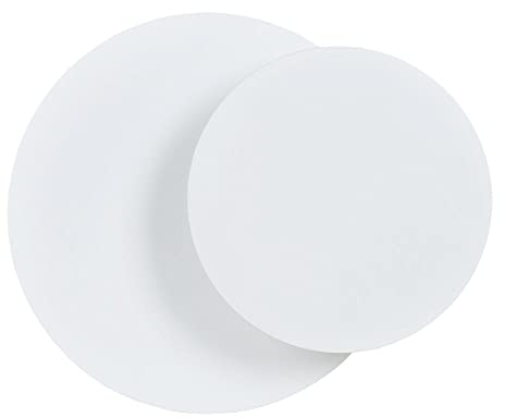 Wandlampe Weiß Stahl Holz rund Skandinavisch G9 indirektes Licht Wohnzimmer Flur Wandleuchte