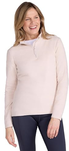 Mountain Warehouse Snowdon Melange Fleece-Pullover Damen - dünner, Warmer Winter-Pullover aus Fleece für Damen zum Laufen, Wandern, Joggen und für Sport und Outdoor Hell-Beige Damengröße EU 42