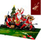Liebessa - Weihnachten 3D Pop-Up-Karte - Rock 'n' Roll - Rockender Weihnachtsmann - Witzige handgemachte Weihnachtskarte