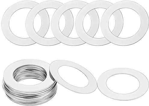 Qrity 50 Stück Flach Unterlegscheiben, 304 Edelstahl Flach Sicherungsscheiben, 4x8x0,2mm, M4 Runde Unterlegscheiben, für Bolzen und Schrauben