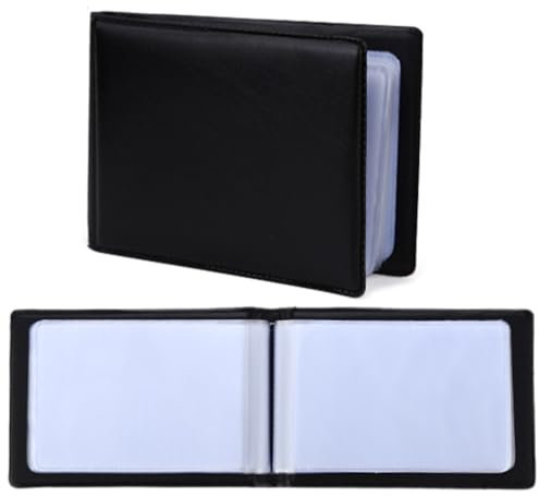 40 Visitenkartenhalter, Visitenkartenmappe Visitenkartenbuch Kundenkarten Organizer Visitenkartenbuch Kartenetui Schwarz