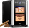 hKjPlvf Cave à Cigares 8 L, Refroidisseur Intelligent pour Cave à Cigares éLectrique, Armoire à Cigares Silencieuse à TempéRature Constante avec éTagèRe Et Tiroir en Bois De CèDre pour 100 Cigares