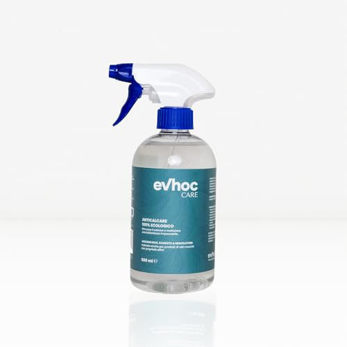 EVHOC Spray Anticalcare per Cucina, Rimuove Calcare e Opacità su Acciaio Inox, Kuarzite e Miscelatori Evhoc, 500 ml
