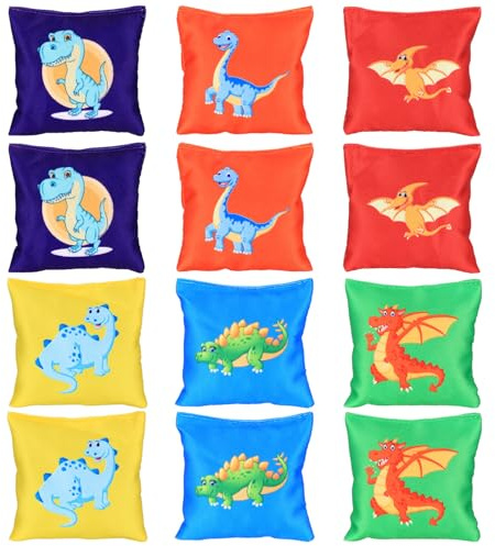 Set di 12 sacchetti per fagioli Cornhole, sacchetti per fagioli, sacchetti per fagioli, per giochi da lancio Cornhole (7 x 7 cm)